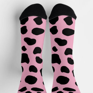 Cow Print, Cow Pattern, Cow Spots, Pink Cow Socks
