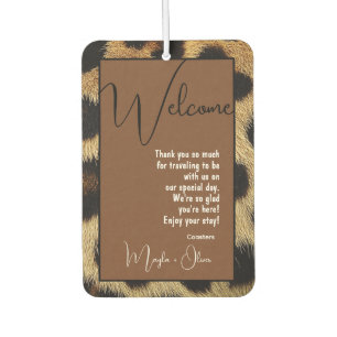Cow Print, Cow Spots, Black And Brown Car Air Freshener