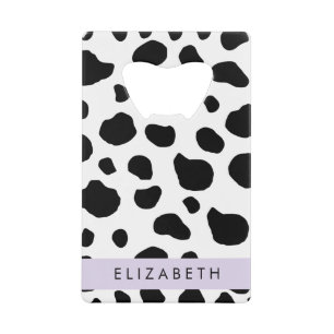 Cow Print, Cow Spots, Black And White, Your Name