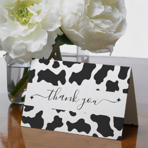 Cow Print Cowgirl Party Wedding Event Thank You