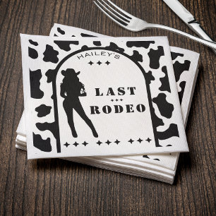 Cow Print Cowgirl Wedding Bachelorette Party Napkin