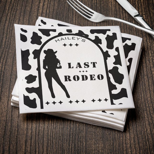 Cow Print Cowgirl Wedding Bachelorette Party Napkin (Cow Print Cowgirl Wedding Bachelorette Party Napkins
)
