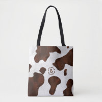 Cow Print Cowhide Faux Western Leather Monogram