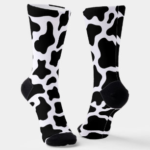 Cow Print Cute Farm Animal Pattern Socks