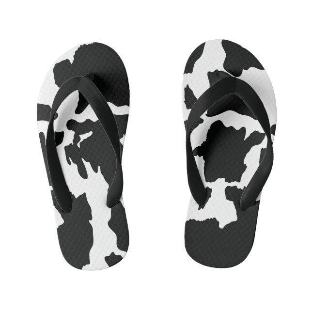 Cow Print Flip Flops (Footbed)
