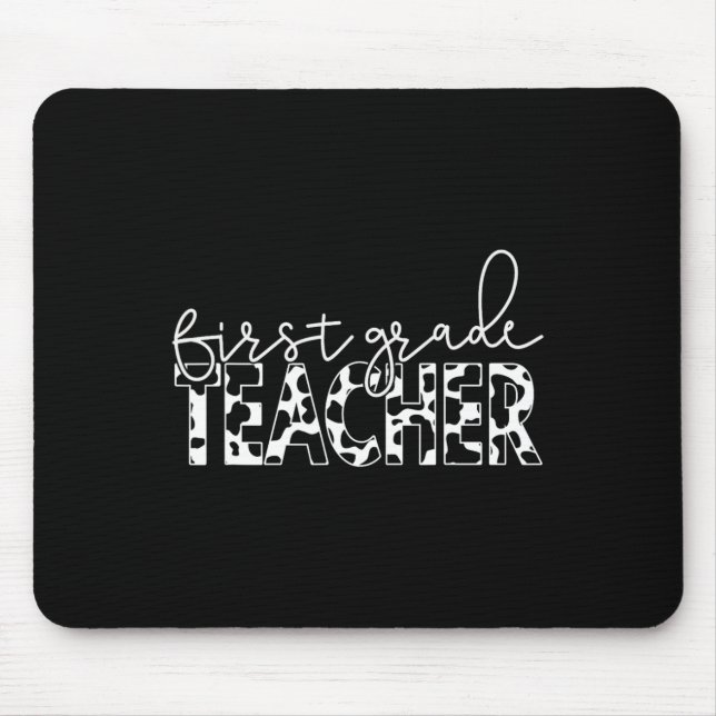 Cow Print for Elementary School First Grade Teache Mouse Pad (Front)