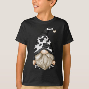 Cow Print Gnome For Cow Lover And Farmer Dad - Fun T-Shirt