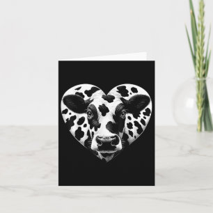 Cow Print Heart Cow Farmer Girl Card