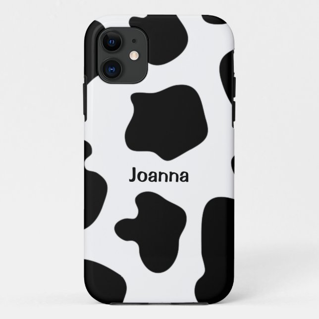 Cow print iPhone 5 case | Personalised name (Back)