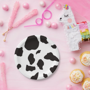 Cow Print Paper Plate