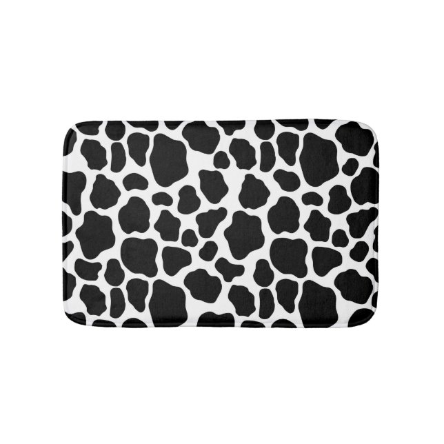 Cow Print Pattern Bath Mat (Front)