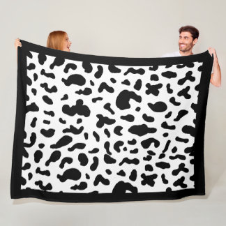 Cow-Print Pattern Fleece Blanket