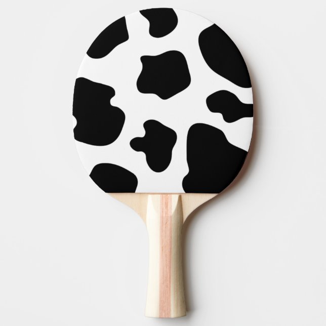 Cow print ping pong paddle for table tennis (Front)
