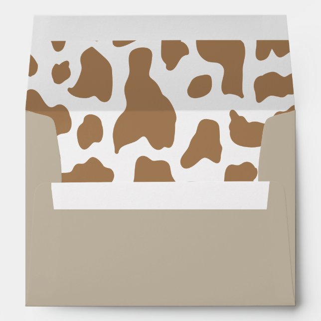 Cow Print Southern Rodeo Envelope (Back (Bottom))
