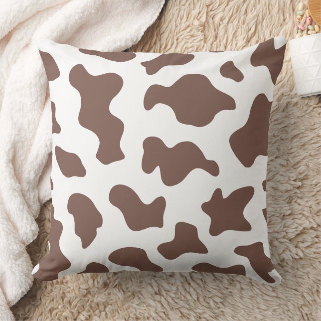 Cow Print Spotted Farm Throw Pillow (Blanket)
