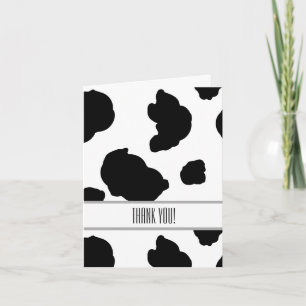 Cow Print Thank You Card