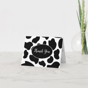 Cow Print Thank You Card