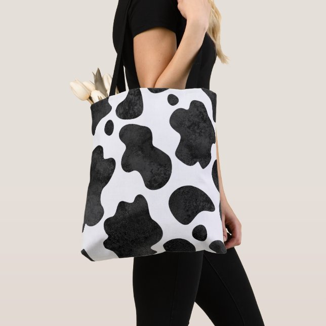 Cow Print Tote Bag | Farm Animal Costume Accessory (Close Up)