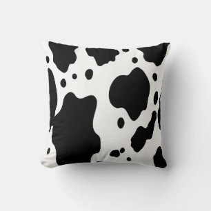 Cow Print – Trendy Black & White Pattern Cushion