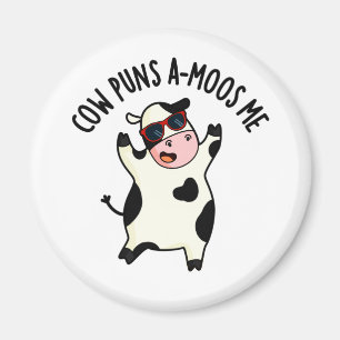 Cow Puns Amoos Me Funny Cow Pun  Magnet