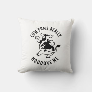 Cow Puns Really Mooove Me Funny Animal Pun  Cushion