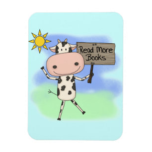 Cow Read More Books Magnet