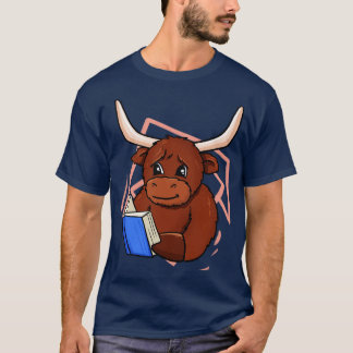 Cow Reading Book T-Shirt
