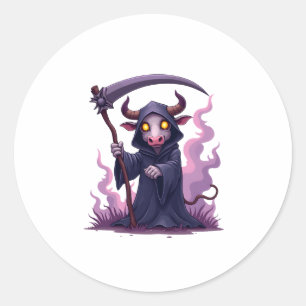Cow Reaper Classic Round Sticker