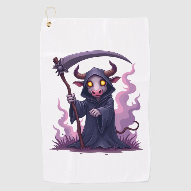 Cow Reaper Golf Towel (Front)