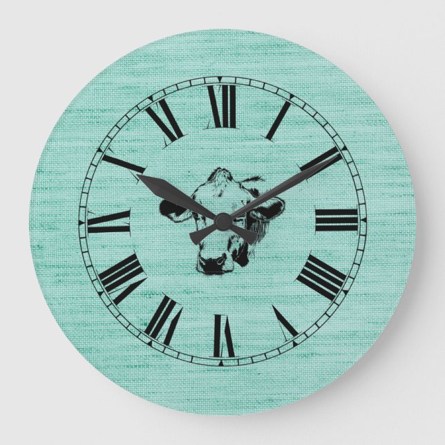 COW ROUND CLOCK (Front)