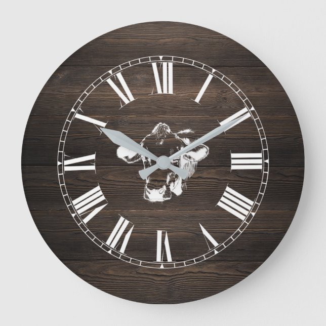 COW ROUND CLOCK (Front)