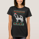 Cow Santa Claus Lights Dairy Farmer Ugly Christmas T-Shirt<br><div class="desc">Cow Santa Claus Lights Dairy Farmer Ugly Christmas</div>
