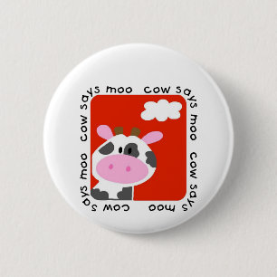 Cow Says Moo Tshirts and Gifts 6 Cm Round Badge
