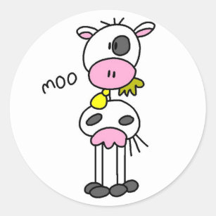 Cow Says Moo Tshirts and Gifts Classic Round Sticker