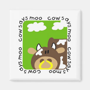 Cow Says Moo Tshirts and Gifts Magnet