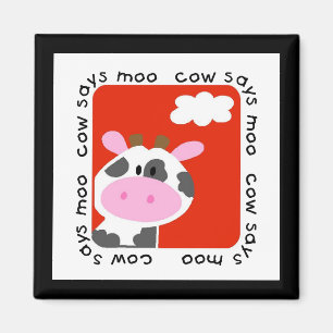 Cow Says Moo Tshirts and Gifts Magnet