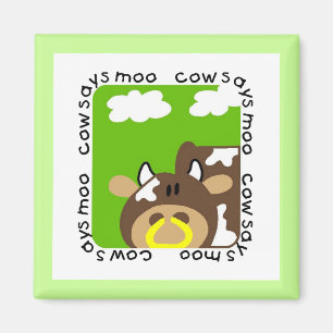 Cow Says Moo Tshirts and Gifts Magnet