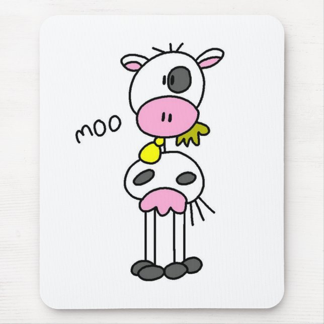 Cow Says Moo Tshirts and Gifts Mouse Pad (Front)