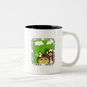 Cow Says Moo Tshirts and Gifts Two-Tone Coffee Mug