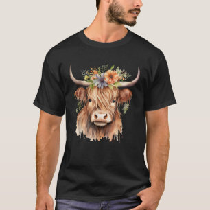 Cow Scottish Highland Cow Western Wear Highland T-Shirt