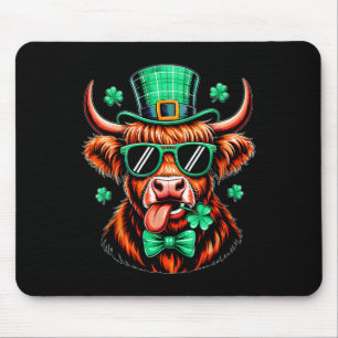 Cow Shamrock St Patricks Day Irish Women Girls Kid Mouse Pad