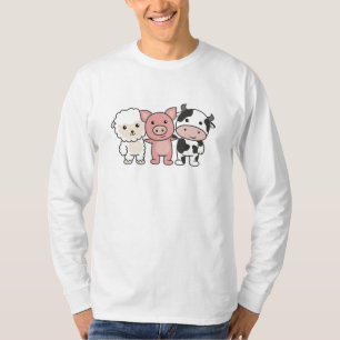 Cow Sheep Pig Farm Sweet Animals T-Shirt