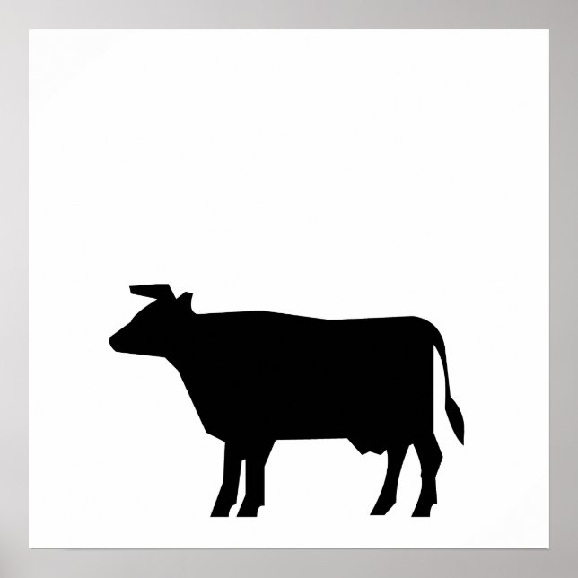 Cow Silhouette Poster (Front)