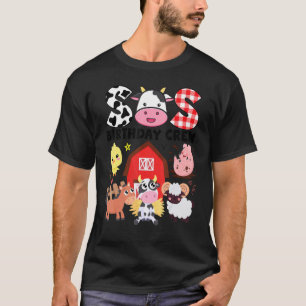 Cow Sis Birthday Crew Farm Theme Animals Birthday T-Shirt