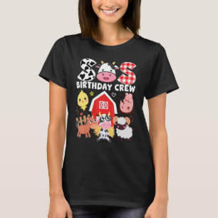Cow Sis Birthday Crew Farm Theme Animals Birthday T-Shirt