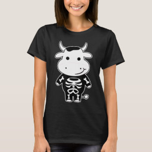 Cow Skeleton Xray Costume Cute Easy Animal Hallowe T-Shirt