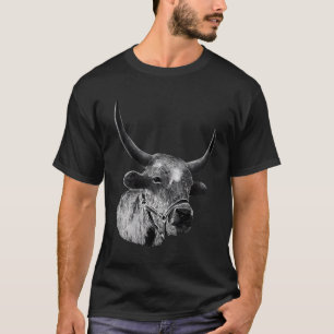 Cow Sketch Clothes Art Cattle Farmer Gift Cow T-Shirt