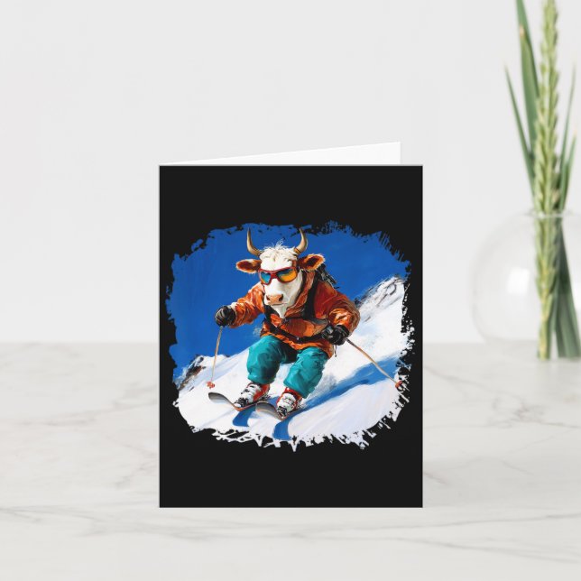 Cow Ski  Card (Front)