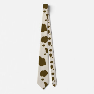 COW SKIN brown large print Tie