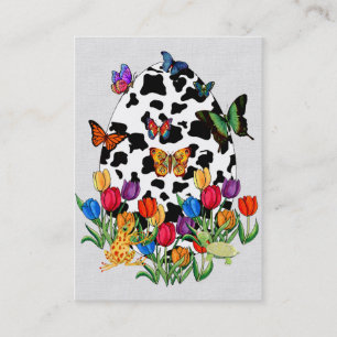 Cow Skin Easter Egg Business Card